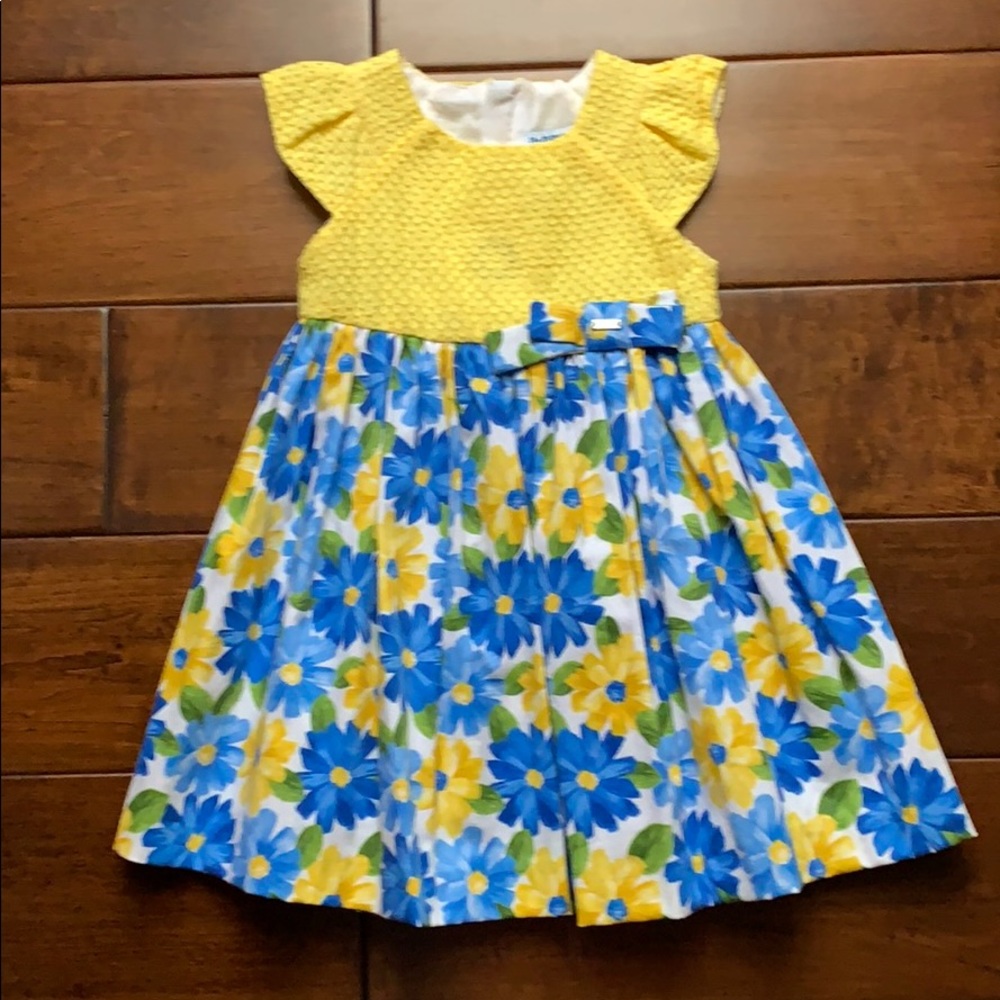 Mayoral blue and yellow floral dress